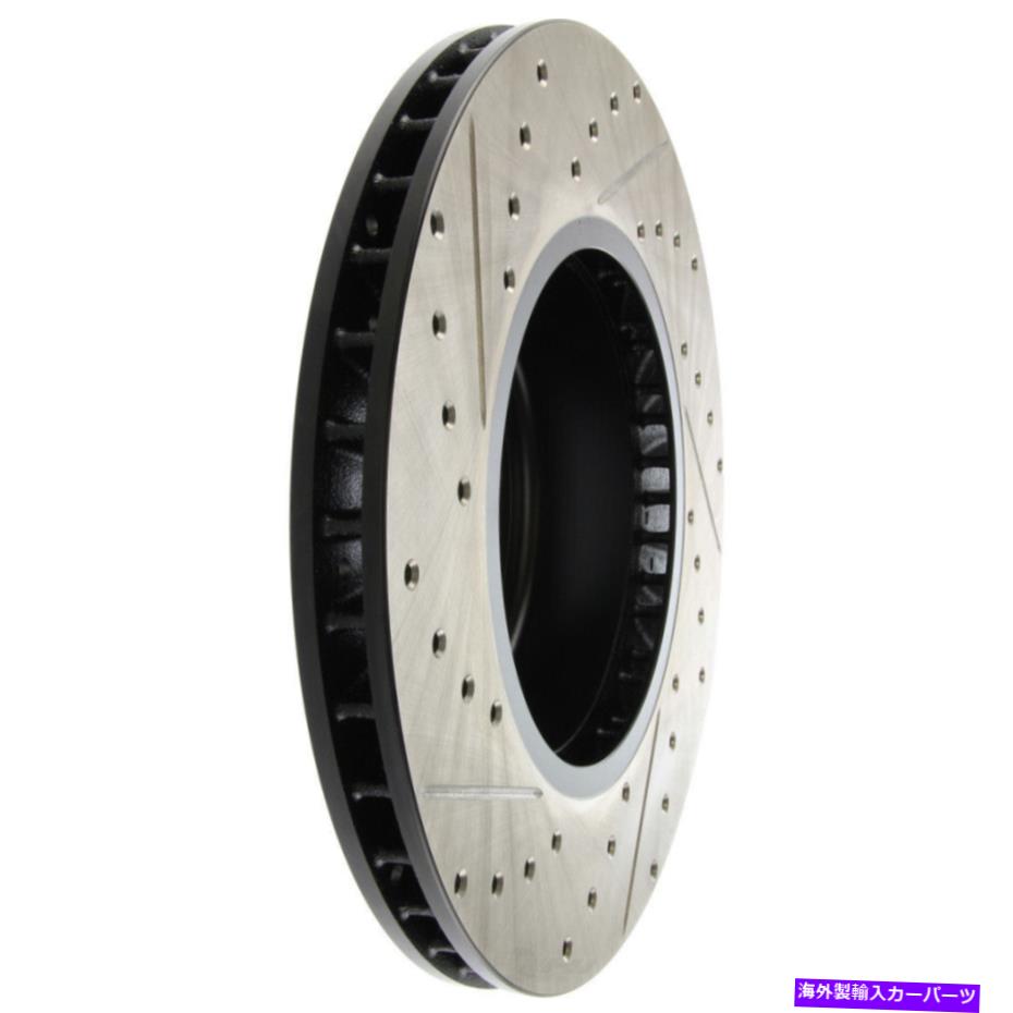 brake disc rotor ディスクブレーキロータースポーツクロスドリルとスロット付きフロント左stoptech 127.34071l Disc Brake Rotor-Sport Cross-Drilled and Slotted Front Left Stoptech 127.34071L