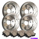 brake disc rotor A0327 FIT 2004日産タイタンアルマダクロスドリルドブレーキローターセラミックパッドF R A0327 FIT 2004 Nissan Titan Armada Cross Drilled Brake Rotors Ceramic Pads F R