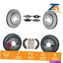brake disc rotor ドッジグランドキャラバンタウン用のフロントリアブレーキローターセミメタリックパッドドラムキット& Front Rear Bra...