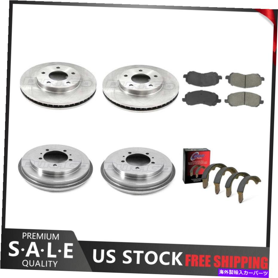 brake disc rotor 2004年の三菱アウトランダーブレーキローターとメタリックパッド +ブレーキドラムと靴 For 2004 Mitsubishi Outlander Brake Rotors & Metallic Pads + Brake Drums & Shoes