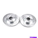 brake disc rotor JBR508XPR PowerStop 2ホイールセットブレーキディスクは、日産300ZX 1989-1990のフロントフロン...