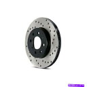 brake disc rotor フォルクスワーゲンジェッタ04-05スポーツドリル1ピースフロントドライバーサイドブレーキローター用 For Volkswagen Jetta 04-05 Sport Drilled 1-Piece Front Driver Side Brake Rotor(2)