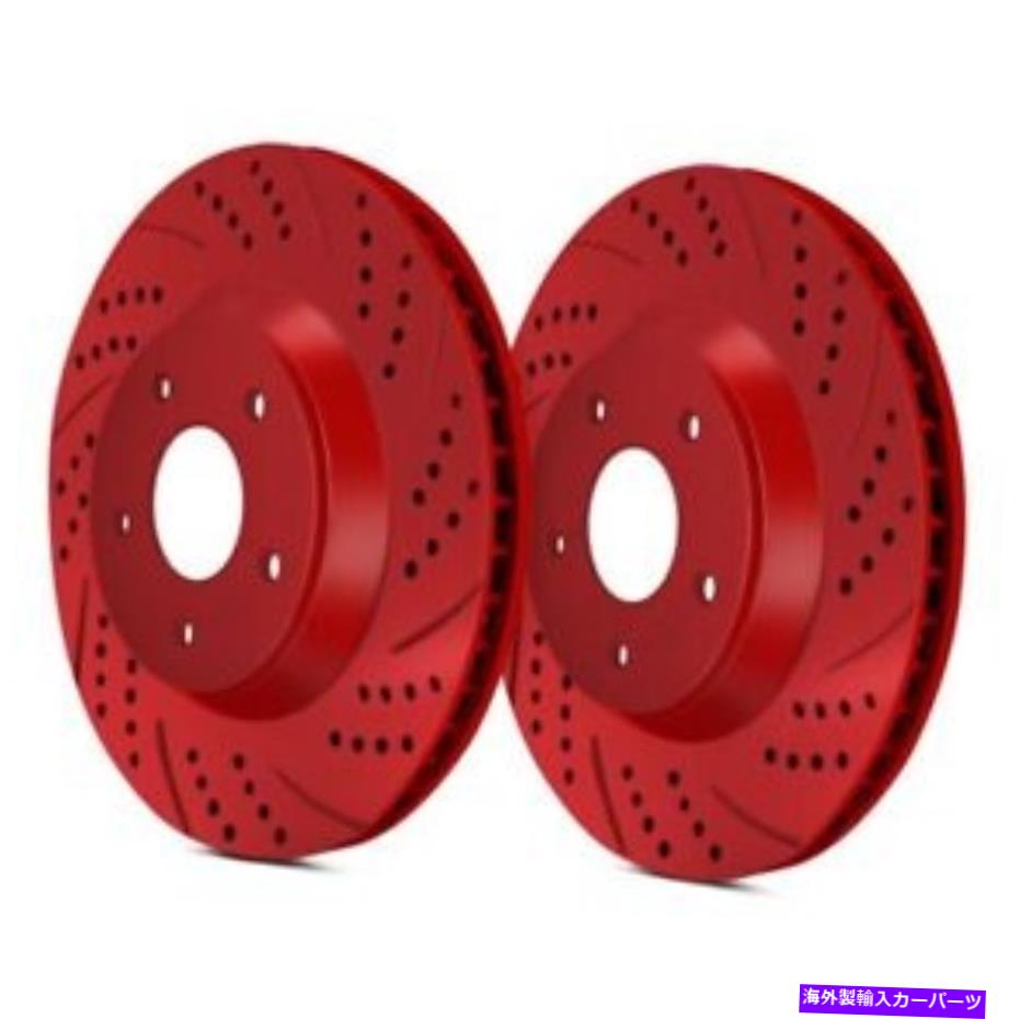 brake disc rotor ランドローバー用LR3 06-07ダブルドリルとスロット付きフロントブレーキローター用 For Land Rover LR3 06-07 Double Drilled & Slotted Front Brake Rotors