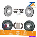 brake disc rotor ドッジグランドキャラバンクライスラー用のフロントリアブレーキローターセラミックパッド&ドラムキット Front Rear Br...