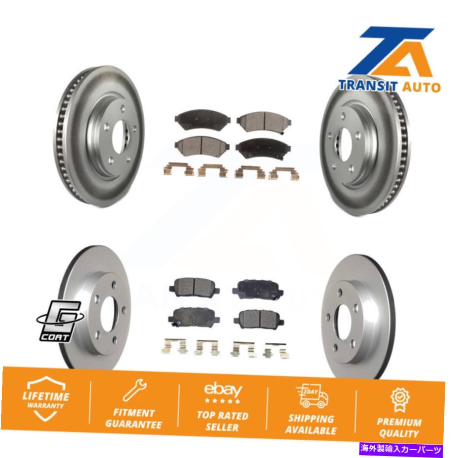brake disc rotor ポンティアックグランプリビュイック用のフロントリアコーティングブレーキローターローターセミメタリックパッドキット Front Rear Coated Brake Rotor Semi-Metallic Pad Kit For Pontiac Grand Prix Buick