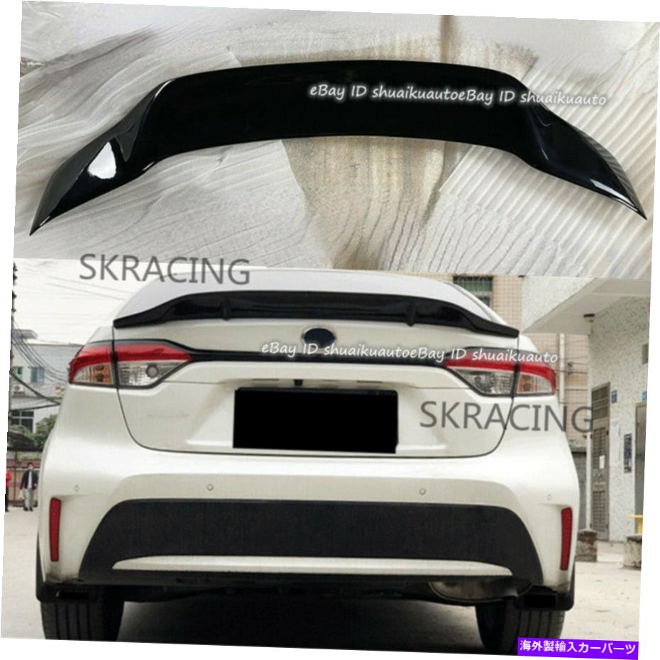 海外製 エアロパーツ トヨタカローラ2020-22のグロスブラックリアトランクスポイラーブートリップウィング Gloss Black Rear Trunk Spoiler Boot Lip Wing For TOYOTA corolla 2020-22