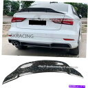 海外製 エアロパーツ 2014-2020 A3 S3 RS3 8Vセダン鍛造炭素繊維ダックビルトランクスポイラー For 2014-2020 A3 S3 RS3...