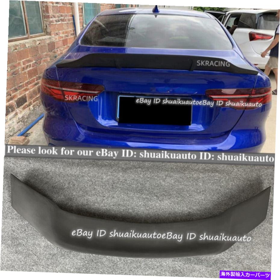 海外製 エアロパーツ ジャガーxe xe xelセダン4ドア15-19未塗装ブラックリアトランクスポイラーリップウィング用 For Jaguar XE XEL Sedan 4-Door 15-19 Unpainted Black Rear Trunk Spoiler Lip Wing