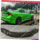 海外製 エアロパーツ 2006-2011 Honda Civic Forged Carbon Fiber Duckbill Lear Trunk Spoような翼...