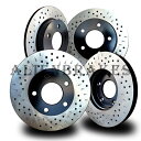 brake disc rotor CHE073SDカマロファイヤーバードトランスラム89-92ブレーキフロント+リアクロスドリル&ディンプルスロット CHE07...