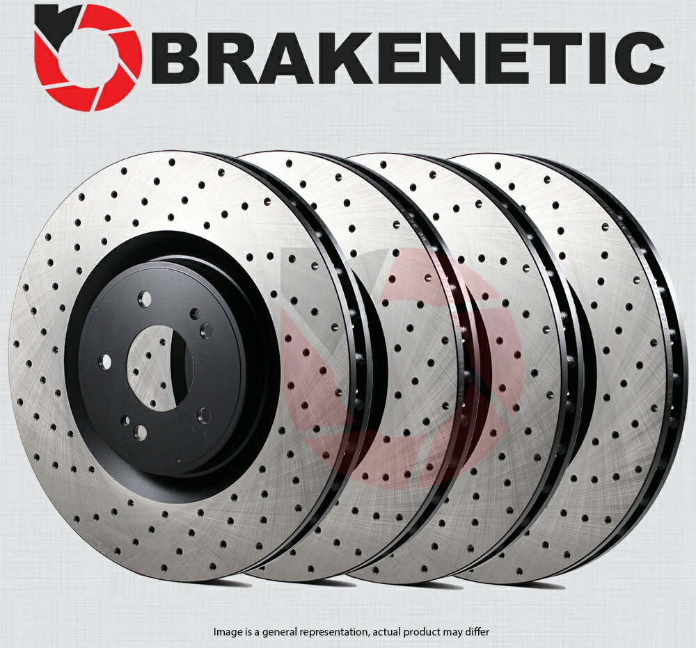 brake disc rotor [ե +ꥢ] Brakenetic Premium Cross Drilled Brake Disc Rotors BPRS71083 [FRONT + REAR] BRAKENETIC PREMIUM Cross DRILLED Brake Disc Rotors BPRS71083