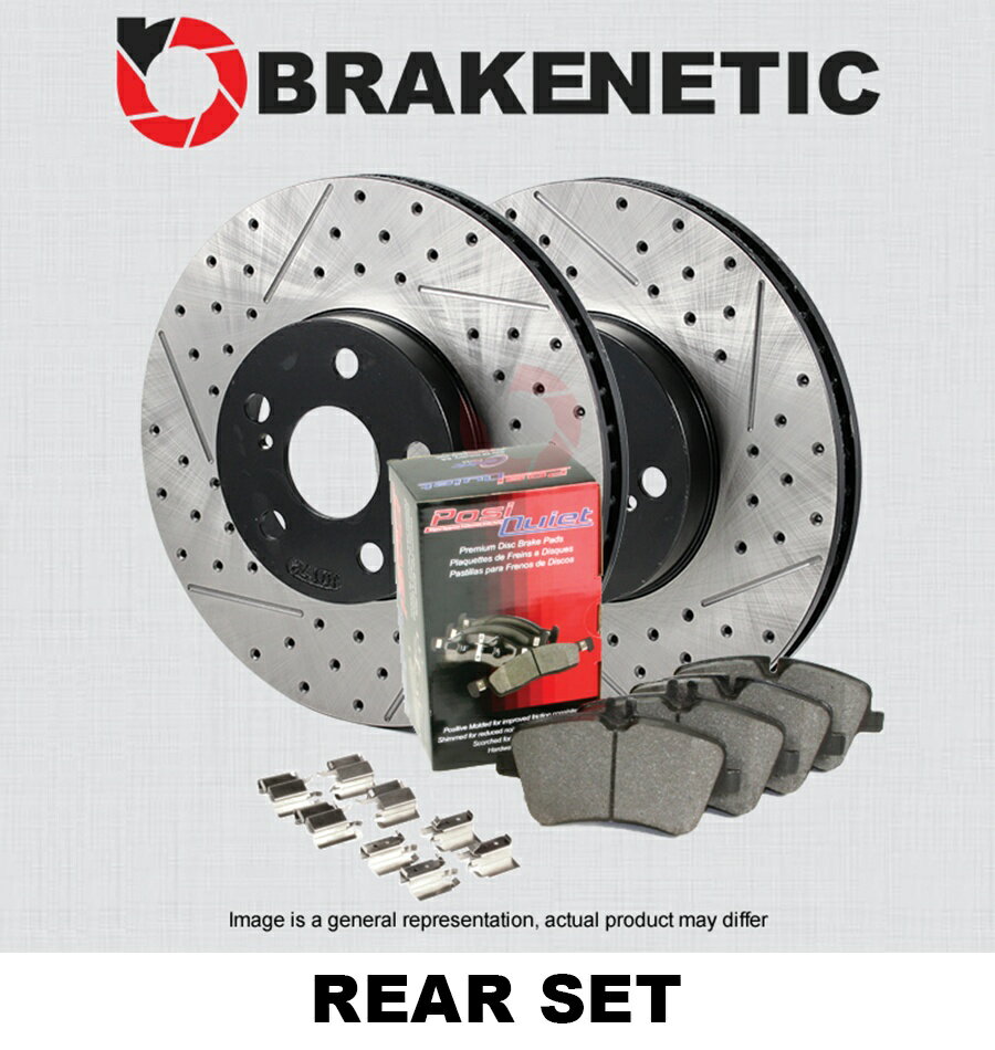 brake disc rotor ꥢ֥ͥƥåץߥɥ륹åȥ֥졼 +ߥåѥå55.62169.11 REAR BRAKENETIC PREMIUM Drill Slot Brake Rotors + Ceramic Pads 55.62169.11