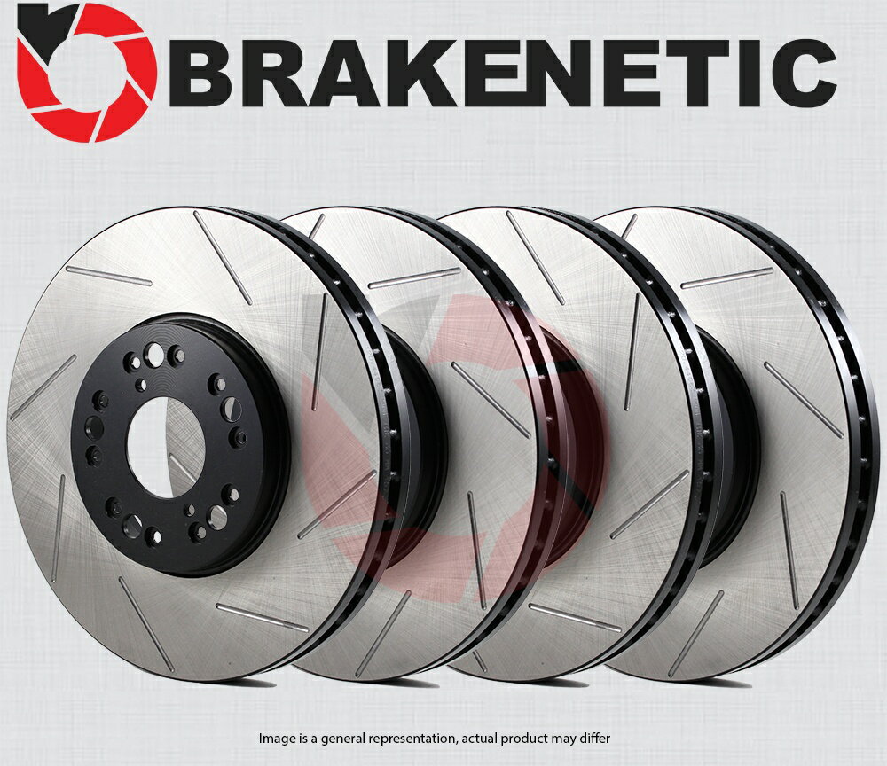 brake disc rotor [フロント +リア] BrakeneticプレミアムスロットスロットブレーキディスクローターBPRS69559 [FRONT + REAR] BRAKENETIC PREMIUM SLOTTED Brake Disc Rotors BPRS69559