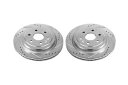 brake disc rotor 10-16のパワーストップキャデラックSRXリアエボリューションドリル&スロットローター - ペア Power Stop for 10-16 Cadillac SRX Rear Evolution Drilled & Slotted Rotors - Pair(2)