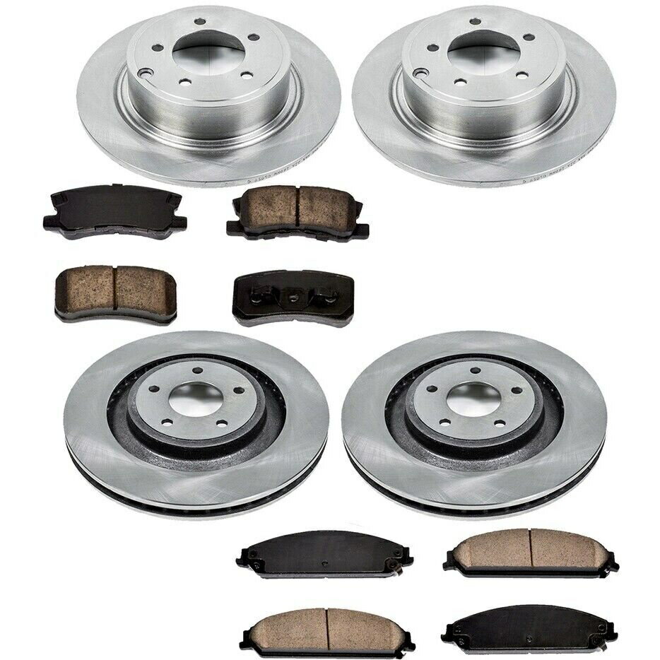 brake disc rotor 66oerep55確実に停止4輪セットブレーキディスクとパッドキットの前後のキャリバー 66OEREP55 Sure Stop 4-Wheel Set Brake Disc and Pad Kits Front & Rear for Caliber