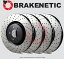 brake disc rotor [ե +ꥢ] Brakenetic Premium Cross Drilled Brake Disc Rotors BPRS71298 [FRONT + REAR] BRAKENETIC PREMIUM Cross DRILLED Brake Disc Rotors BPRS71298