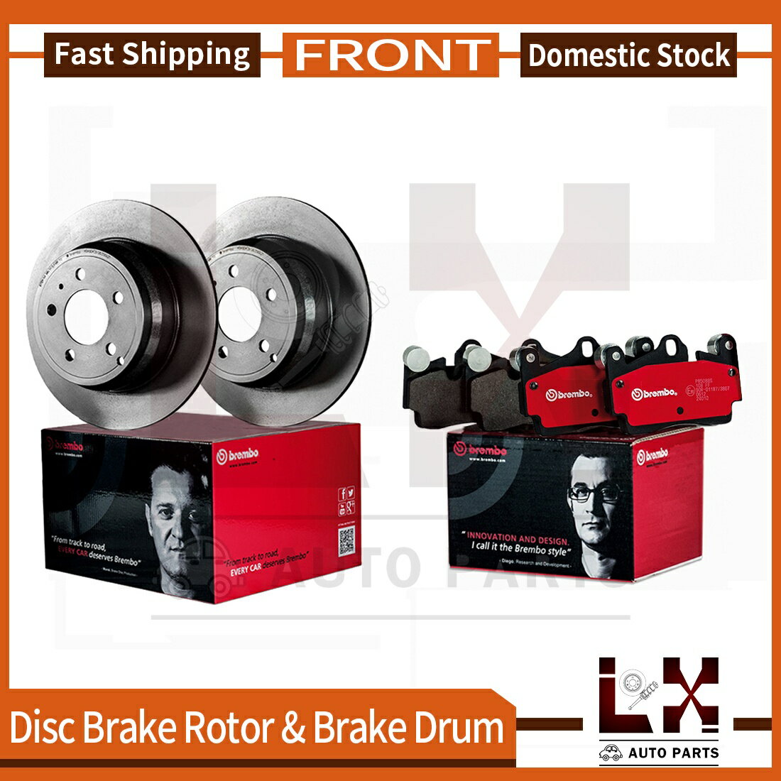 brake disc rotor フロントブレンボブレーキローターとセラミックブレーキパッドセットセットホンダHR-V 2016-2018 Front Brembo Brake Rotors & Ceramic Brake Pads Set Set For Honda HR-V 2016-2018