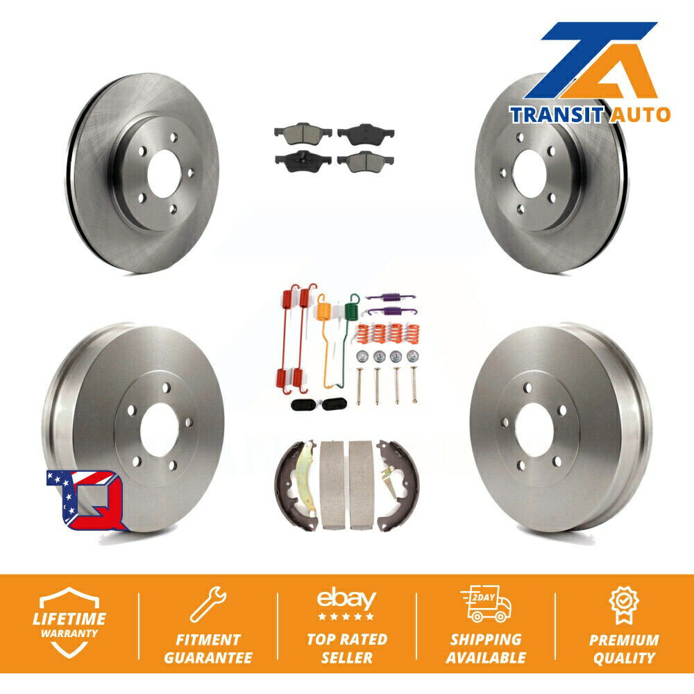 brake disc rotor フォードエスケープマーキュリー用のフロントリアブレーキローターセミメタリックパッドドラムキット（7PC） Front Rear Brake Rotors Semi-Metallic Pad Drum Kit (7Pc) For Ford Escape Mercury