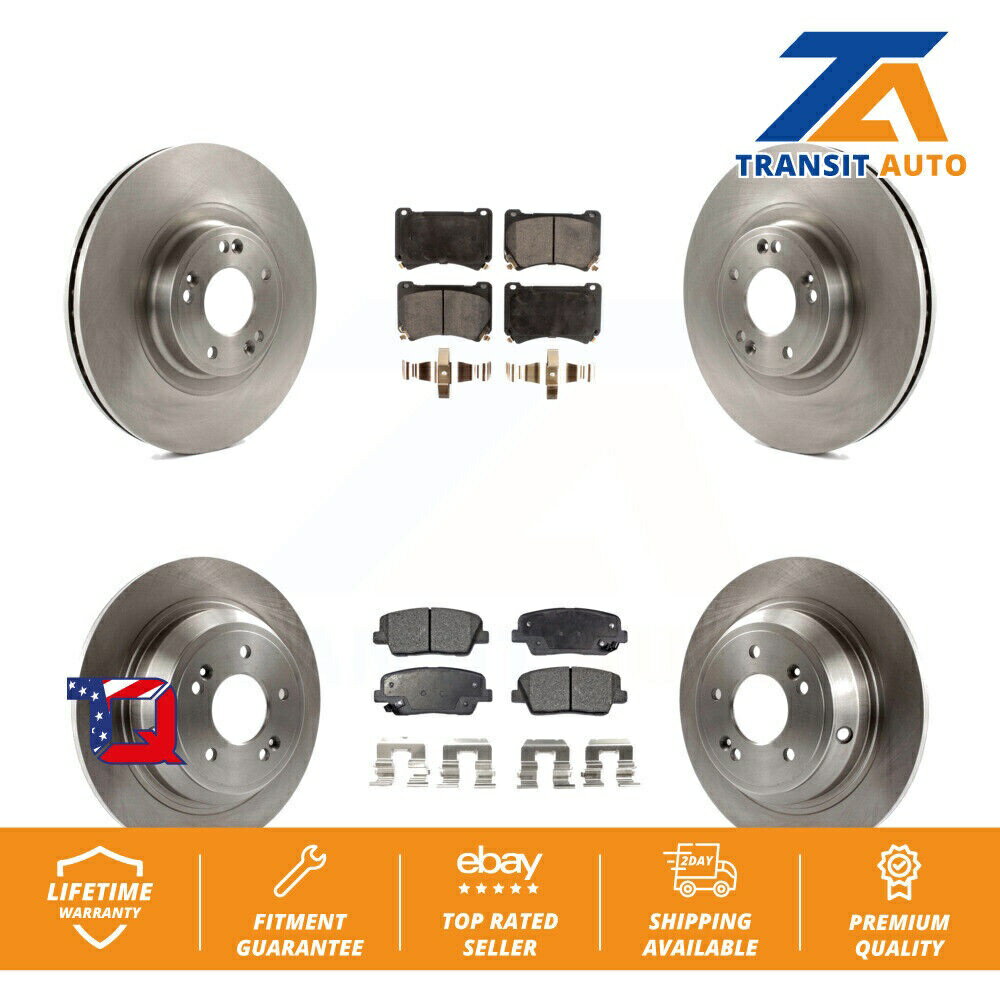 brake disc rotor ヒュンダイジェネシス4.6L用のフロントリアディスクブレーキローターとセラミックパッドキット Front Rear Disc Brake Rotors And Ceramic Pads Kit For Hyundai Genesis 4.6L