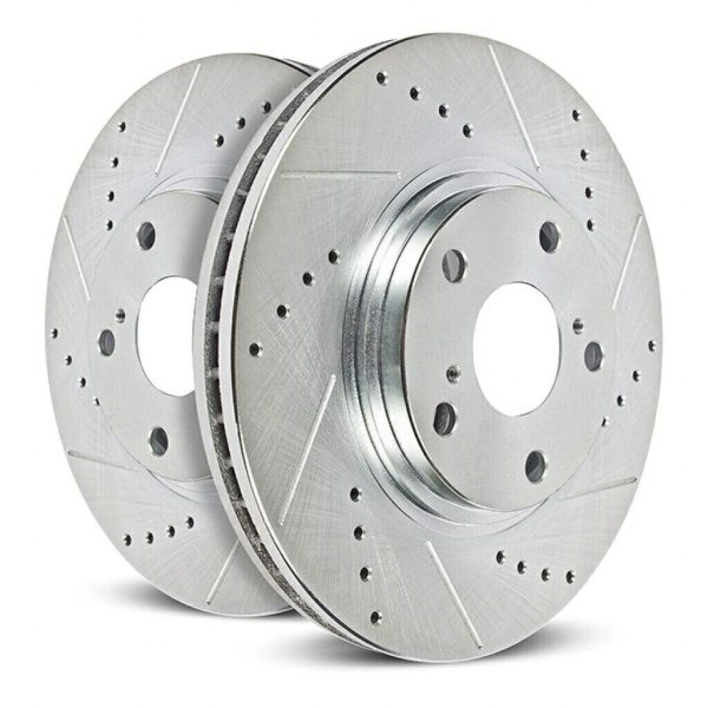 brake disc rotor スバルレガシーのパワーストップブレーキローター2006-2014フロントドリルとスロットペア Power Stop Brake Rotors For Subaru Legacy 2006-2014 Front Drilled & Slotted Pair