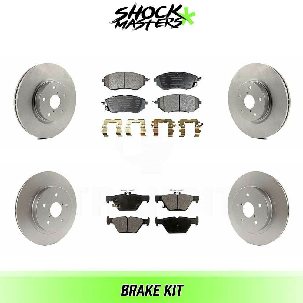 brake disc rotor 2015-2016スバルアウトバックのフロント＆リアセラミックブレーキパッド＆コーティングローターキット Front & Rear Ceramic Brake Pad & Coated Rotor Kit for 2015-2016 Subaru Outback