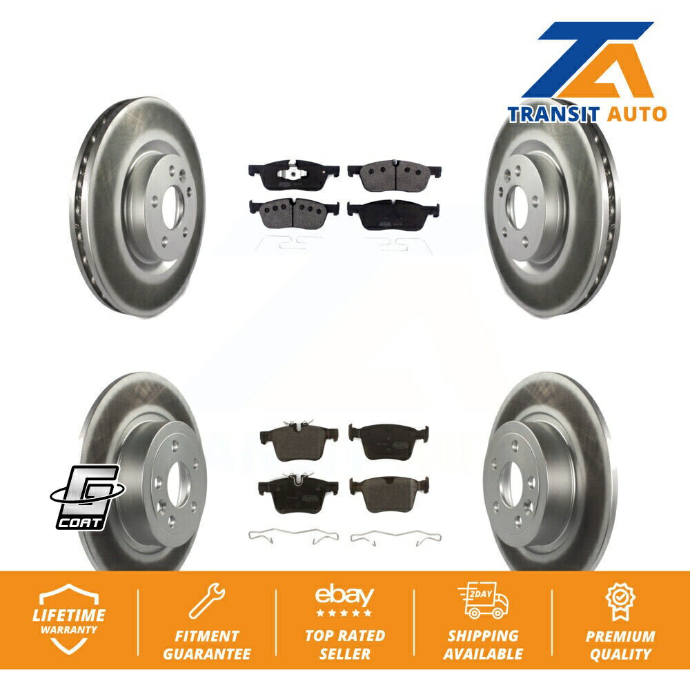 brake disc rotor ランドローバーレンジエヴォーク用のフロントリアコーティングブレーキローターセミメタルパッドキット Front Rear Coated Brake Rotors Semi-Metallic Pad Kit For Land Rover Range Evoque