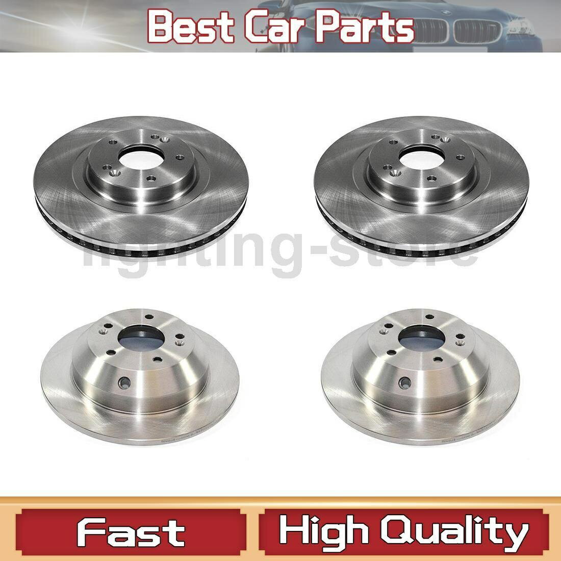 brake disc rotor フロントリアディスクブレーキローターデュラゴフィットヒュンダイ2013-2019 4 PCS Front Rear Disc Brake Rotor DuraGo Fit Hyundai 2013-2019 4 pcs
