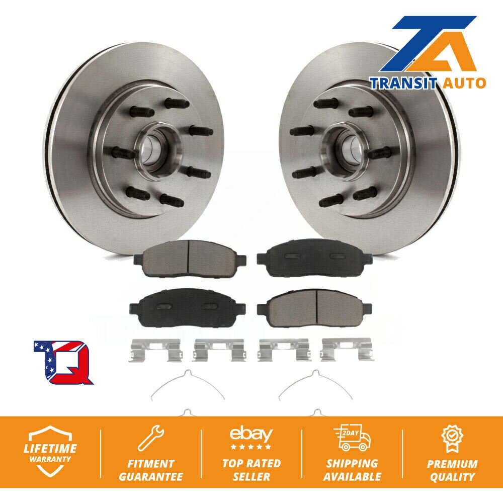 brake disc rotor フォードF-150リンカーンマークLT RWD用のフロントディスクブレーキローターハブ＆セラミックパッドキット Front Disc Brake Rotors Hub & Ceramic Pad Kit For Ford F-150 Lincoln Mark LT RWD