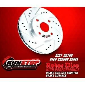 brake disc rotor ランストップタイドリルドロットフロントブレーキディスクローターレクサスES 300 2007-2011 RUNSTOP Thailand Drilled Slotted Front Brake Disc Rotor Lexus ES 300 2007-2011