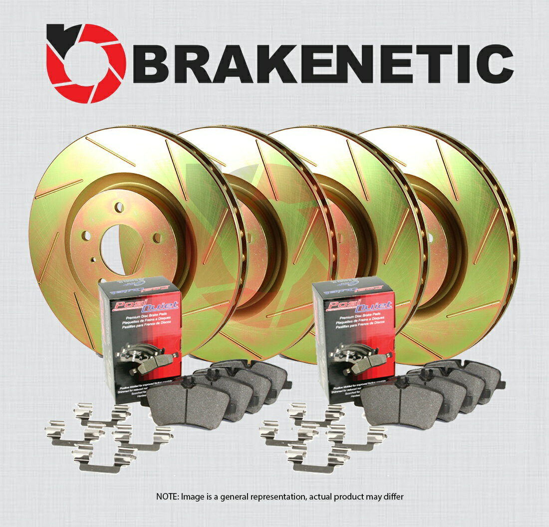 brake disc rotor [FR] Brakenetic Sport Slotted Brake Rotors + PosiŤʥߥåѥåBSK85491 [F&R] BRAKENETIC SPORT SLOTTED Brake Rotors + POSI QUIET CERAMIC Pads BSK85491