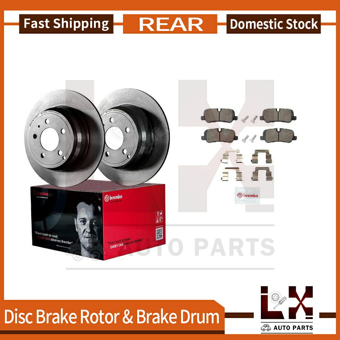 brake disc rotor 2006 - 09年のランドローバーレンジローバー用のブレンボリアブレーキローターとセラミックブレーキパッド Brembo Rear Brake Rotors & Ceramic Brake Pads For 2006-09 Land Rover Range Rover
