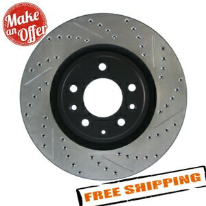 brake disc rotor STOPTECH 127.45071Lスポーツドリル/スロット型フロントブレーキローター04-11マツダRX-8 StopTech 127.45071L Sport Drilled/Slotted Front Brake Rotor for 04-11 Mazda RX-8