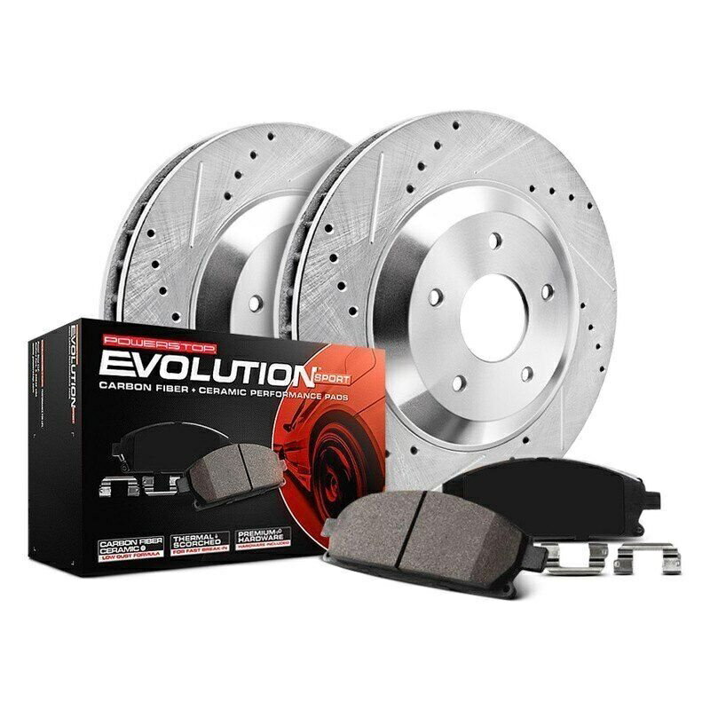 brake disc rotor スバルWRX 15-19ブレーキキットパワーストップ1クリックZ23エボリューションスポーツドリル＆ For Subaru WRX 15-19 Brake Kit Power Stop 1-Click Z23 Evolution Sport Drilled &