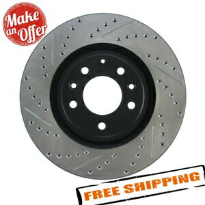 brake disc rotor STOPTECH 127.45071Rスポーツドリル/スロットフロントブレーキローター04-11マツダRX-8 StopTech 127.45071R Sport Drilled/Slotted Front Brake Rotor for 04-11 Mazda RX-8