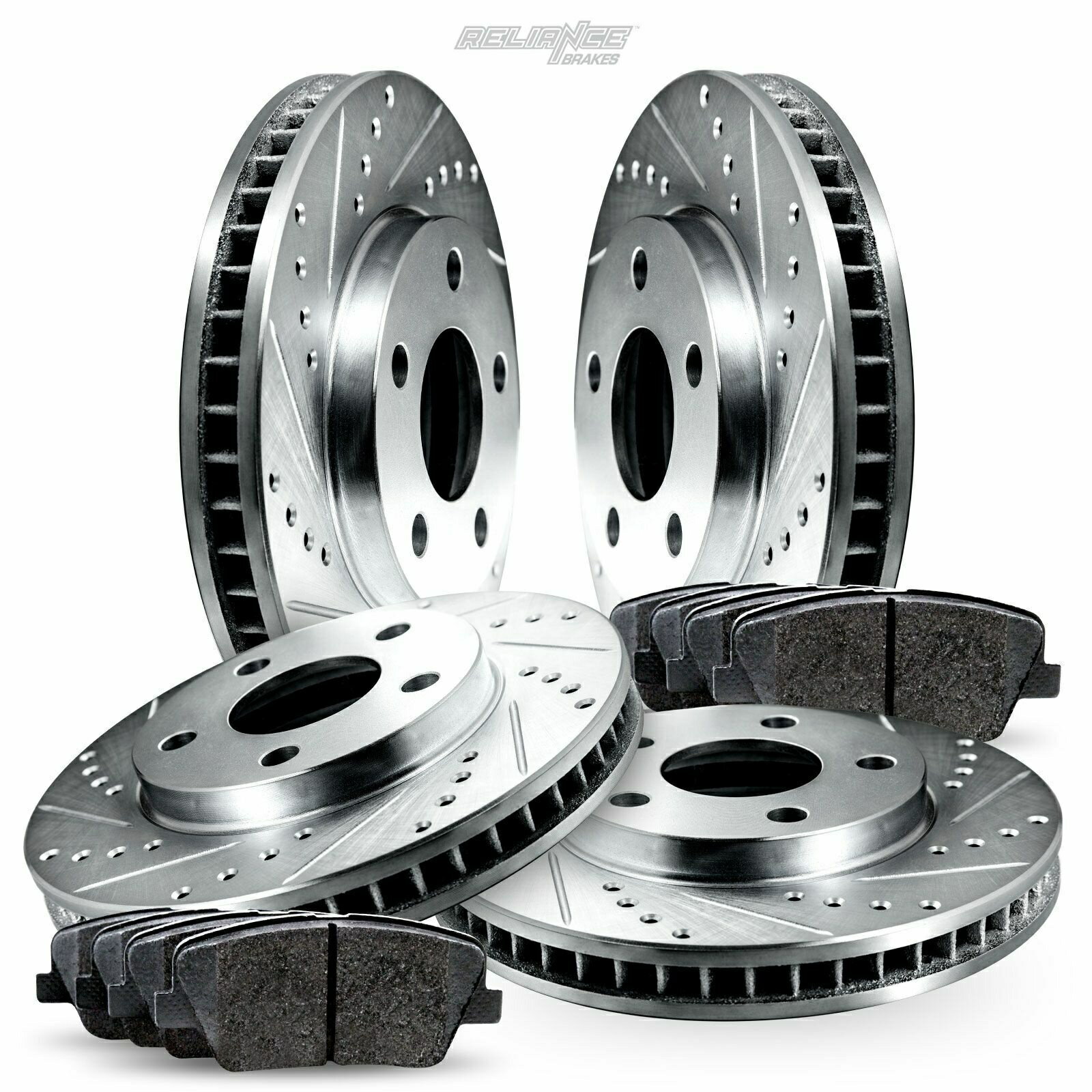 brake disc rotor A3、A3 Quattro用のフルキットドリルスロットブレーキローターディスクとセラミックパッド Full Kit Drilled Slotted Brake Rotors Disc and Ceramic Pads For A3,A3 Quattro