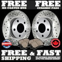 brake disc rotor P0525 FIT 2006 2007ボルボC70 300mmフロントドリルブレーキローターセラミックパッド P0525 FI...