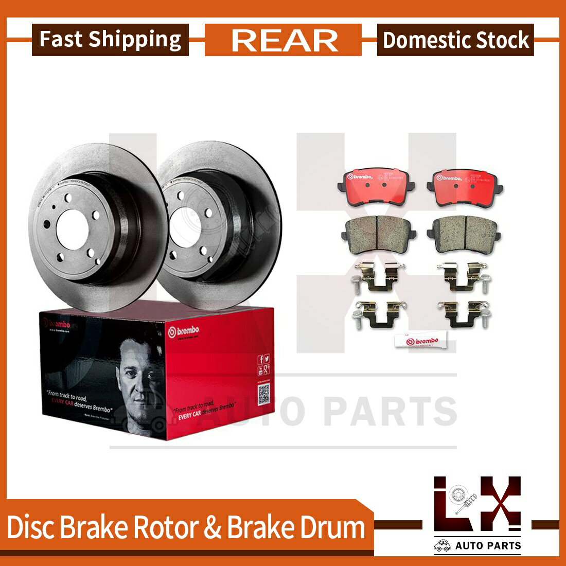 brake disc rotor リアブレンボブレーキローターとセラミックブレーキパッドセットセット2017 2016 2015 2014 Rear Brembo Brake Rotors & Ceramic Brake Pads Set Set For Q5 2017 2016 2015 2014