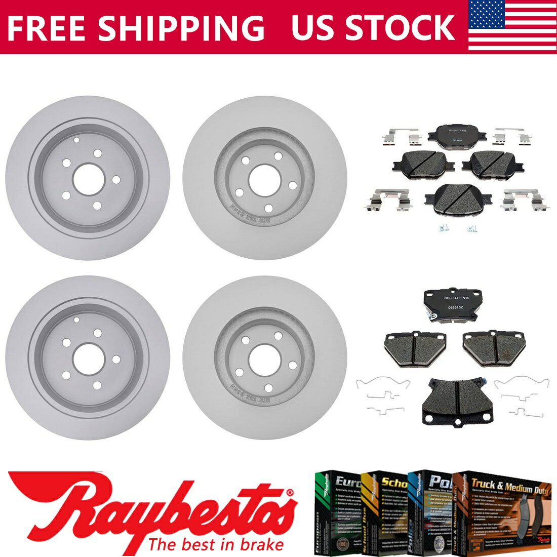 brake disc rotor 2000-2005トヨタセリカフロントリアキットコーティングブレーキローターとセラミックパッド Fits 2000-2005 Toyota Celica Front Rear Kit Coated Brake Rotors & Ceramic Pads