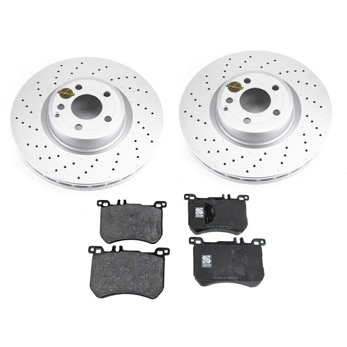 brake disc rotor Kit-091421-60 Sure Stop Brake Disc and Pad Kits 2輪セットフロントメルセデス KIT-091421-60 Sure Stop Brake Disc and Pad Kits 2-Wheel Set Front for Mercedes