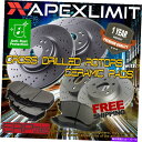 brake disc rotor 2012-2018のF+Rローターとパッドダッジグランドキャラバンw/ヘビーデューティーブレーキ F+R Rotors & P...