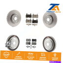 brake disc rotor 11-15シボレーカマロSS用のフロントリアコートブレーキローターセミメタルパッドキット Front Rear Coat Br...