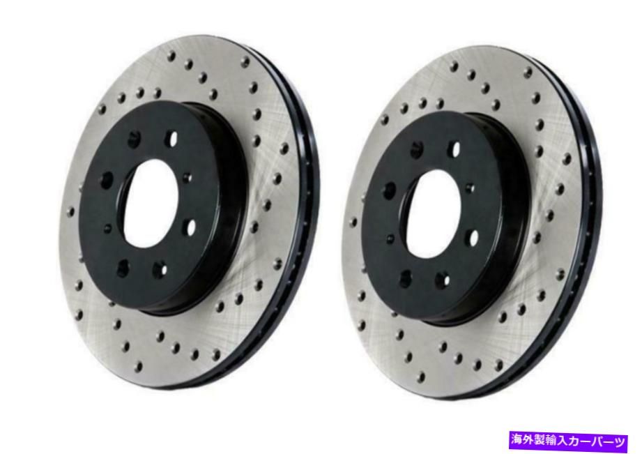 brake disc rotor 13+スバルBRZのためのSTOPTECH DRILLILDスポーツフロントブレーキローター StopTech Drilled Sport Front Brake Rotors for 13+ Subaru BRZ