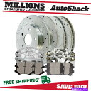 brake disc rotor ドッジグランドキャラバン用のフロント&リアブレーキキャリパーパッドドリルドロットローター Front & Rear Brake...