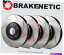 brake disc rotor [ե +ꥢ] Brakenetic Premium Slotted Brake Disc Rotors BPRS70345 [FRONT + REAR] BRAKENETIC PREMIUM SLOTTED Brake Disc Rotors BPRS70345