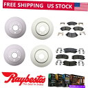 brake disc rotor ビュイックパークアベニュー2005フロントリアキットコーティングローターセラミックパッド-raybestos Fits Buick Park Avenue 2005 Front Rear Kit Coated Rotors Ceramic Pads -Raybestos