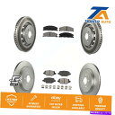brake disc rotor Ford Explorer Taurus Flex用のフロントリアコートブレーキローターセミメタルパッドキット Front R...