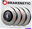 brake disc rotor [ե +ꥢ] Brakenetic Premium Cross Drilled Brake Disc Rotors BPRS71269 [FRONT + REAR] BRAKENETIC PREMIUM Cross DRILLED Brake Disc Rotors BPRS71269