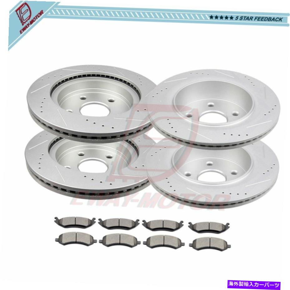 brake disc rotor クライスラーアスペンダッジラム1500セラミックブレーキパッドとローターフロントリア For Chrysler Aspen Dodge Ram 1500 Ceramic Brake Pads And Rotors Front Rear