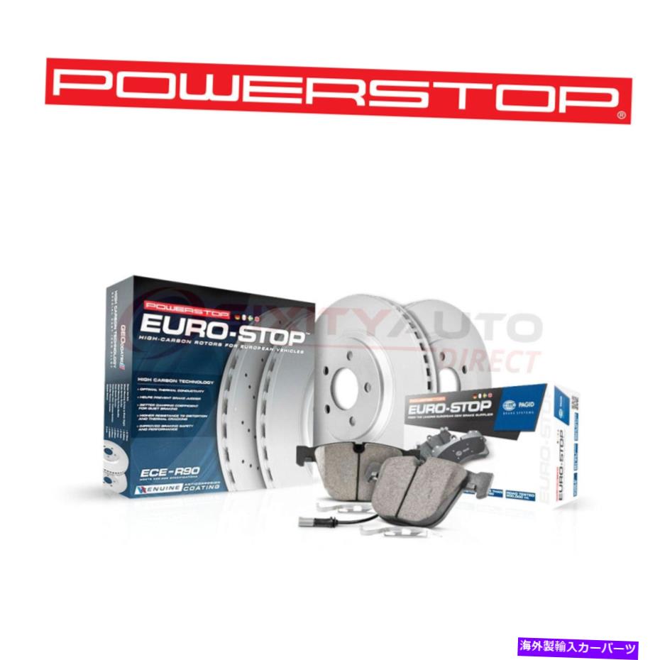 brake disc rotor パワーストップ1999-2002 SAAB 9-3 2.3L L4-PHのユーロストップディスクブレーキパッドとローター Power Stop EuroStop Disc Brake Pads & Rotor for 1999-2002 Saab 9-3 2.3L L4 - ph