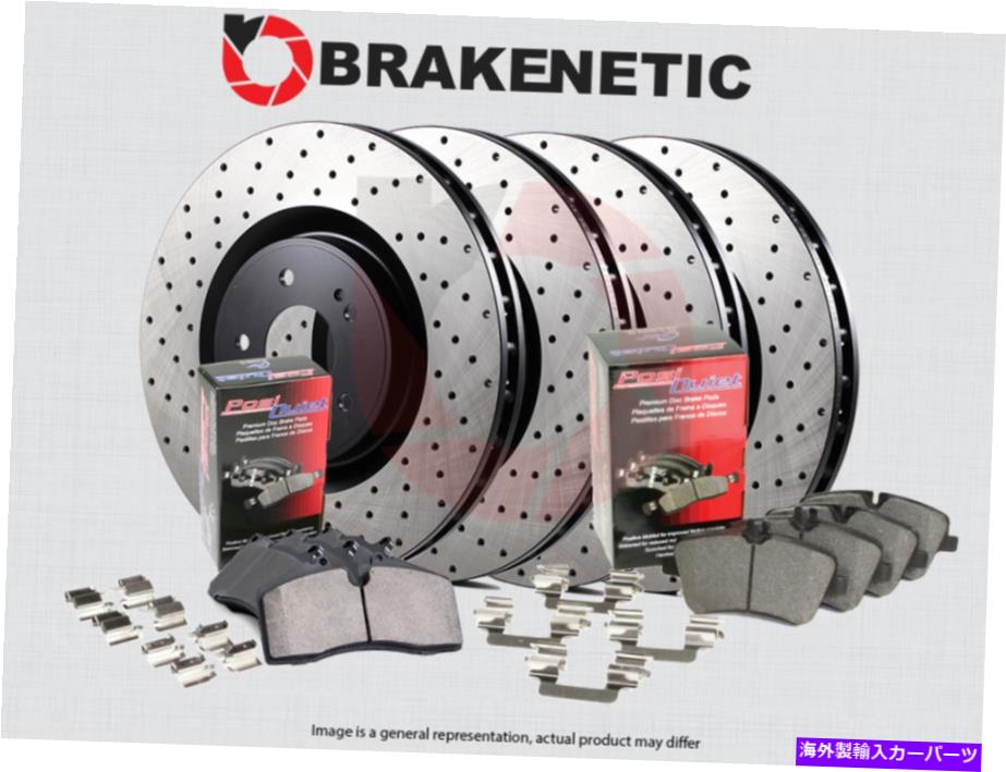 brake disc rotor [F＆R] Brakenetic Premium Drilled Brake Rotors + Posi Pads w/Brembo BPK94115 [F&R] BRAKENETIC PREMIUM DRILLED Brake Rotors + POSI Pads w/BREMBO BPK94115